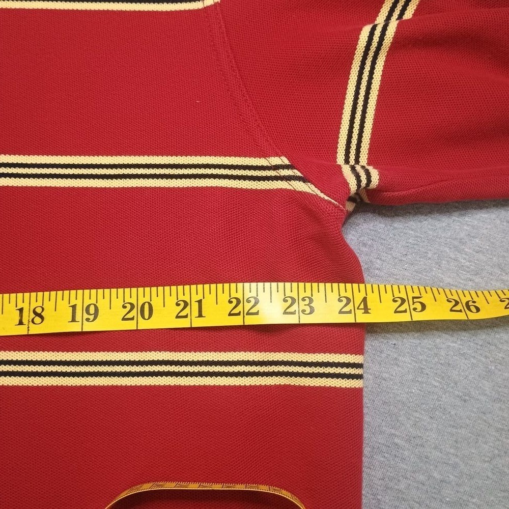 Brooks Brothers 346 Long Sleeve Polo Mens XL Red Striped Preppy Performance - Picture 6 of 9